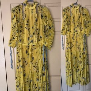 Whimsical High neck cold shoulder maxi dress